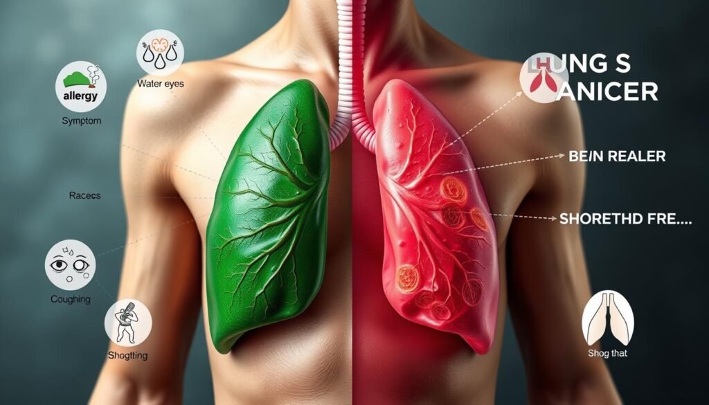 similar symptoms of allergies and lung cancer