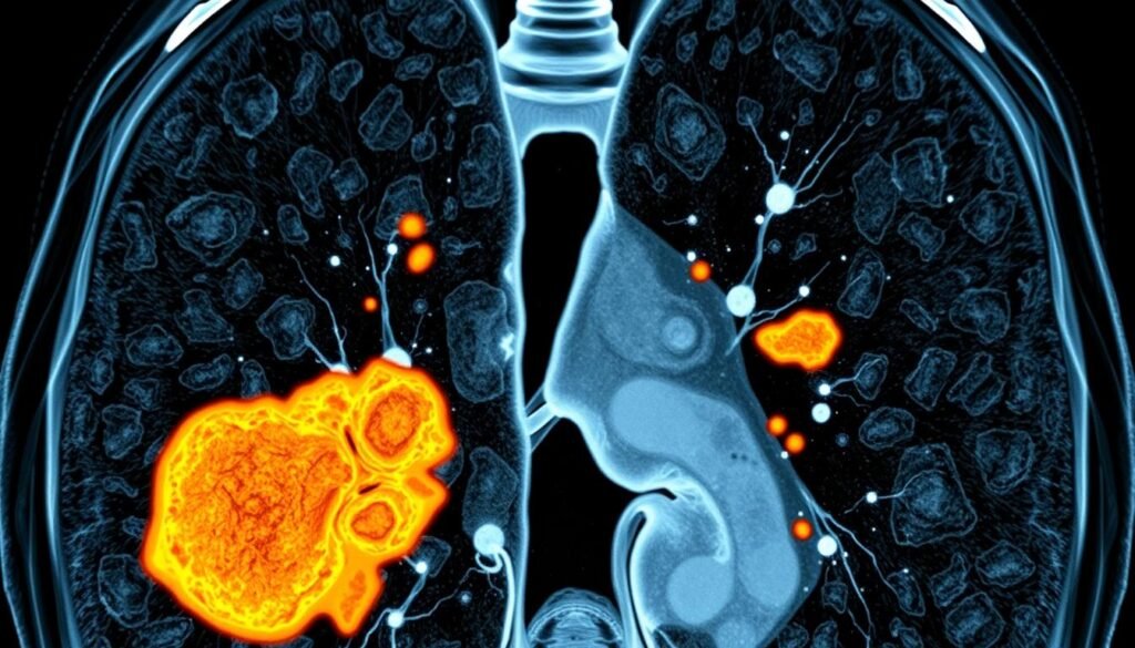 small cell lung cancer CT scan