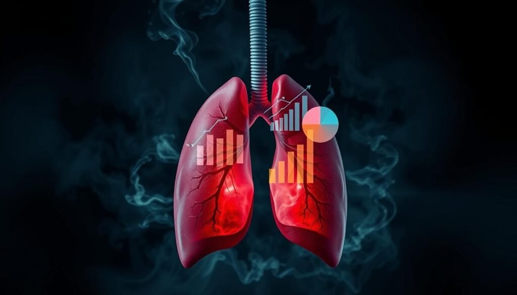 smoking increases the risk of getting lung cancer by how much