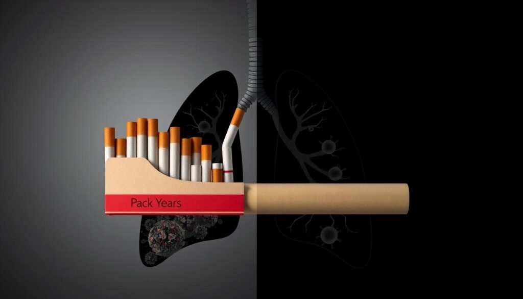 smoking pack-years and lung cancer incidence