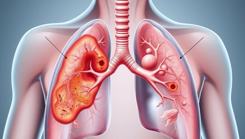 squamous cell carcinoma lung cancer diagram