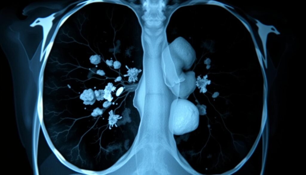 stage 4 lung cancer xray