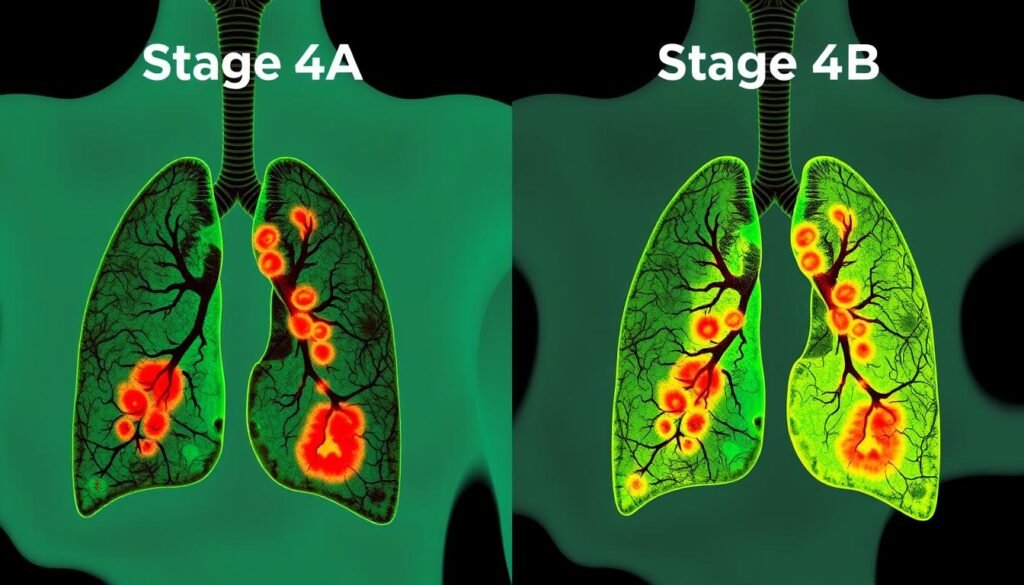 stage 4A NSCLC vs stage 4B NSCLC