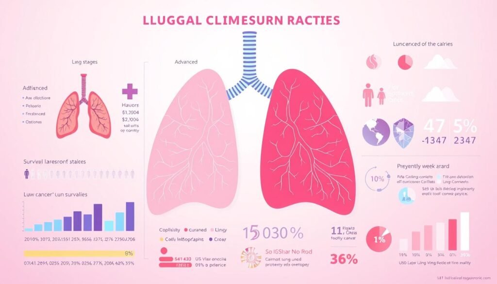 survival rates lung cancer stages