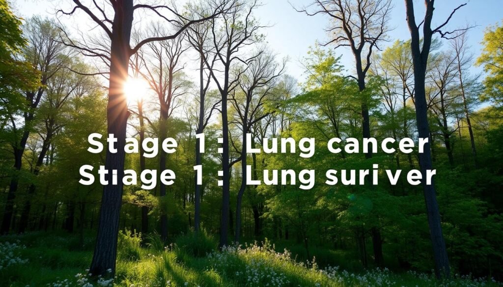 survival rates stage 1 lung cancer