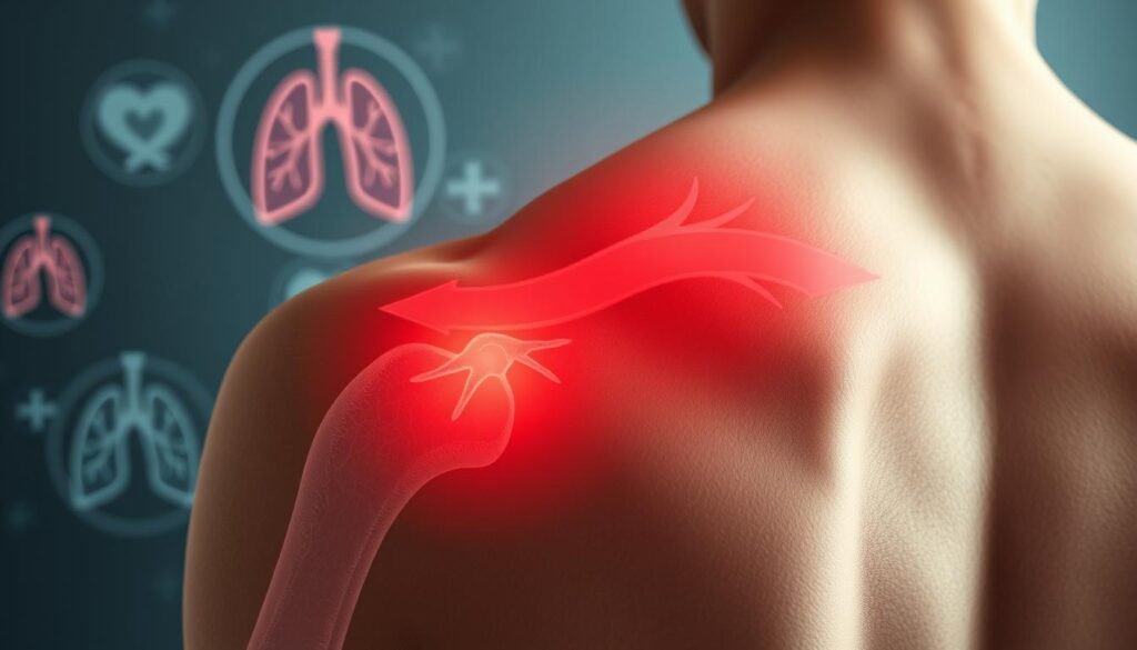 symptoms lung cancer shoulder blade pain