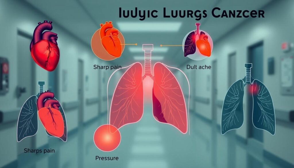 types of chest pain related to lung cancer