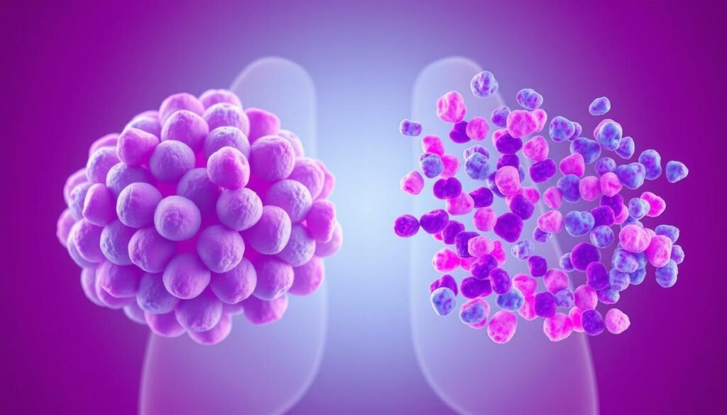 Differences between small and non-small cell lung cancer