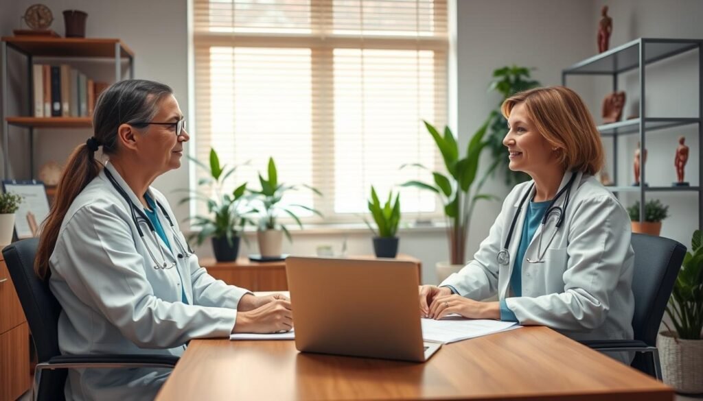Discussing screening options with a healthcare provider