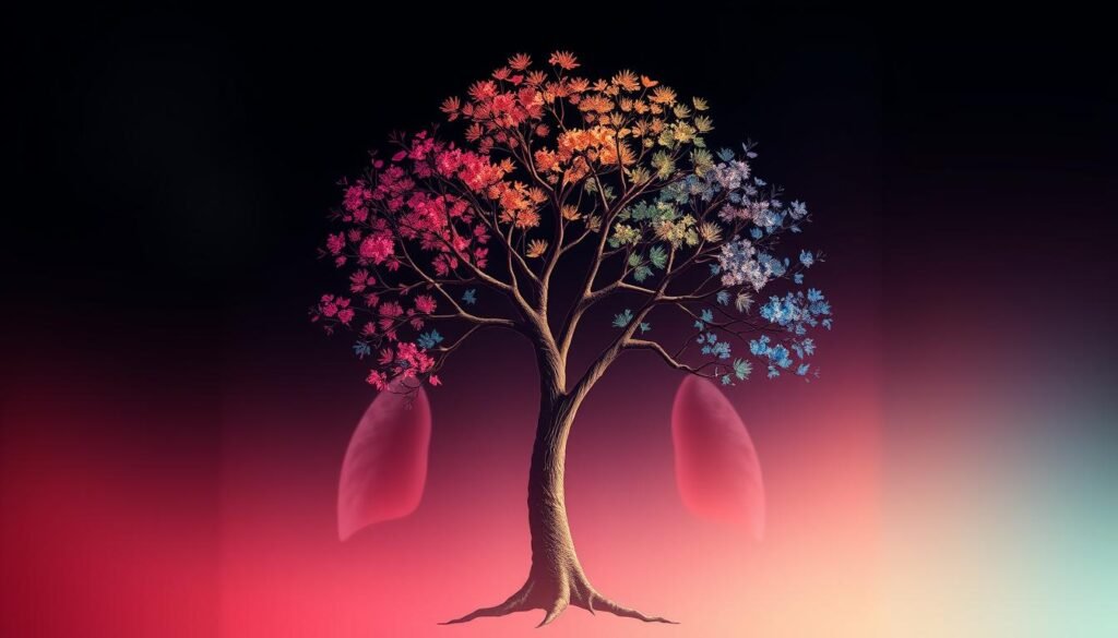 Five-year survival rate for lung cancer