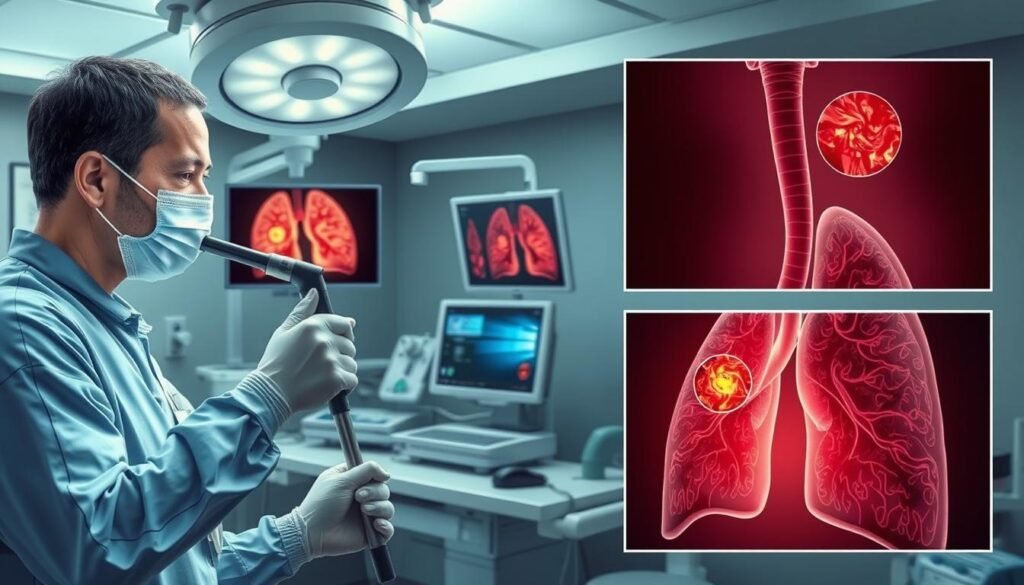How bronchoscopy is used to diagnose lung cancer