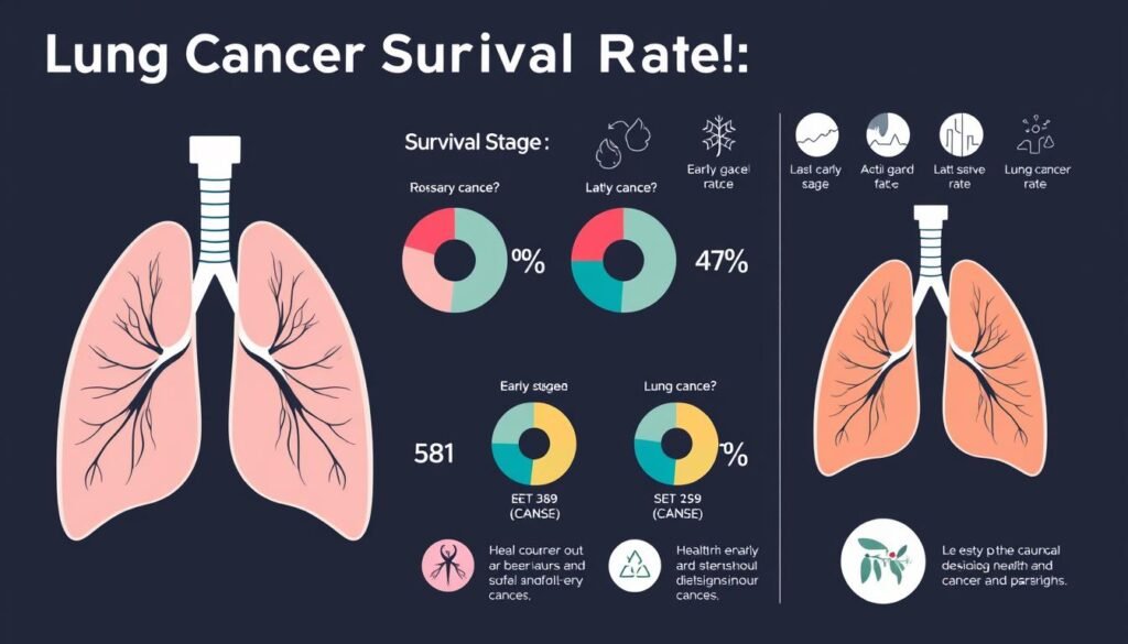 Lung cancer survival rate by stage
