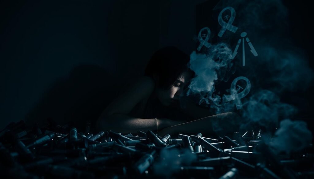 Nicotine addiction in youth vaped e-cigarettes