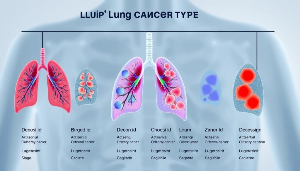 Staging differences in lung cancer types