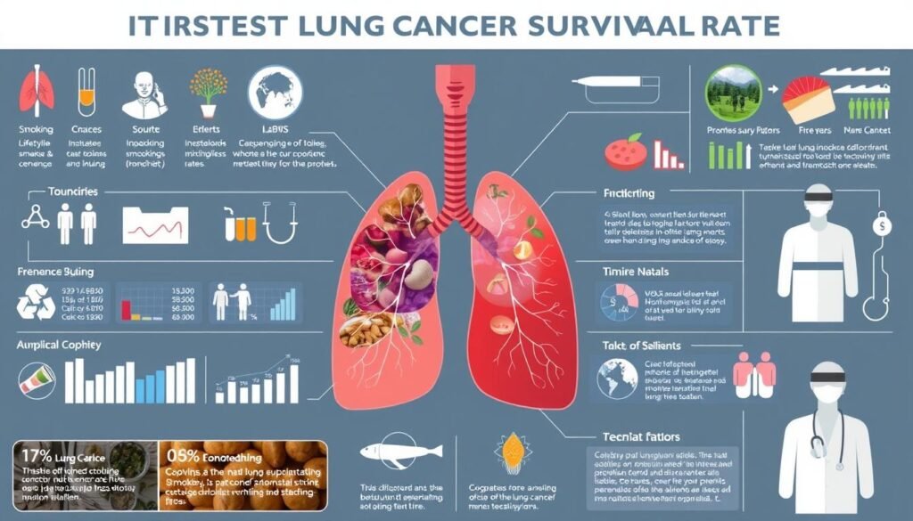 factors affecting lung cancer survival rate