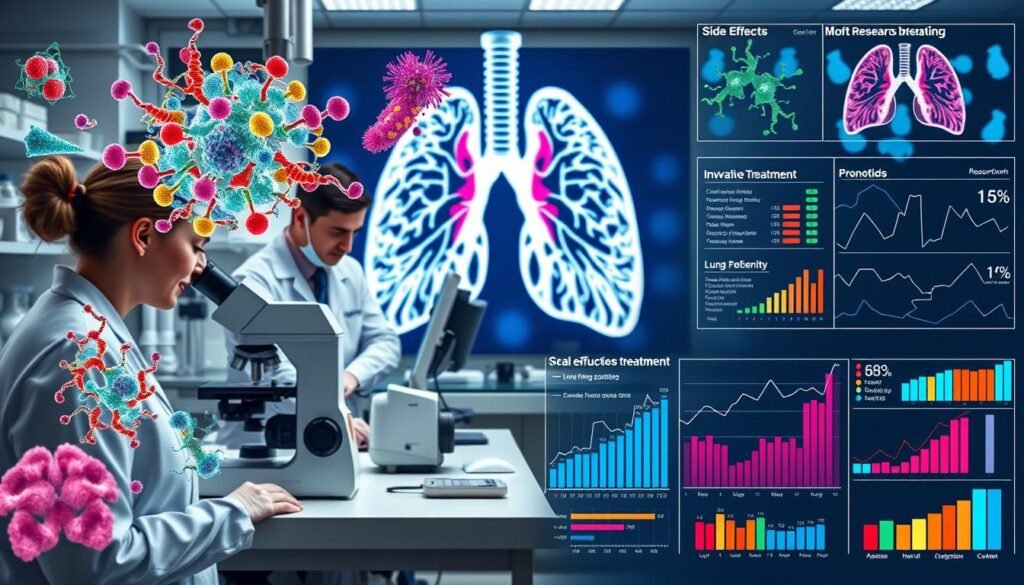 research in lung cancer treatment side effects