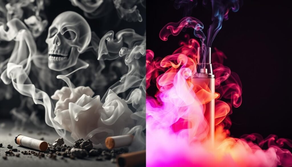 vaping smoking cancer comparison